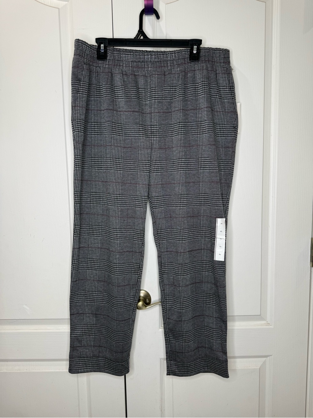 Gray Plaid Dress Pants
